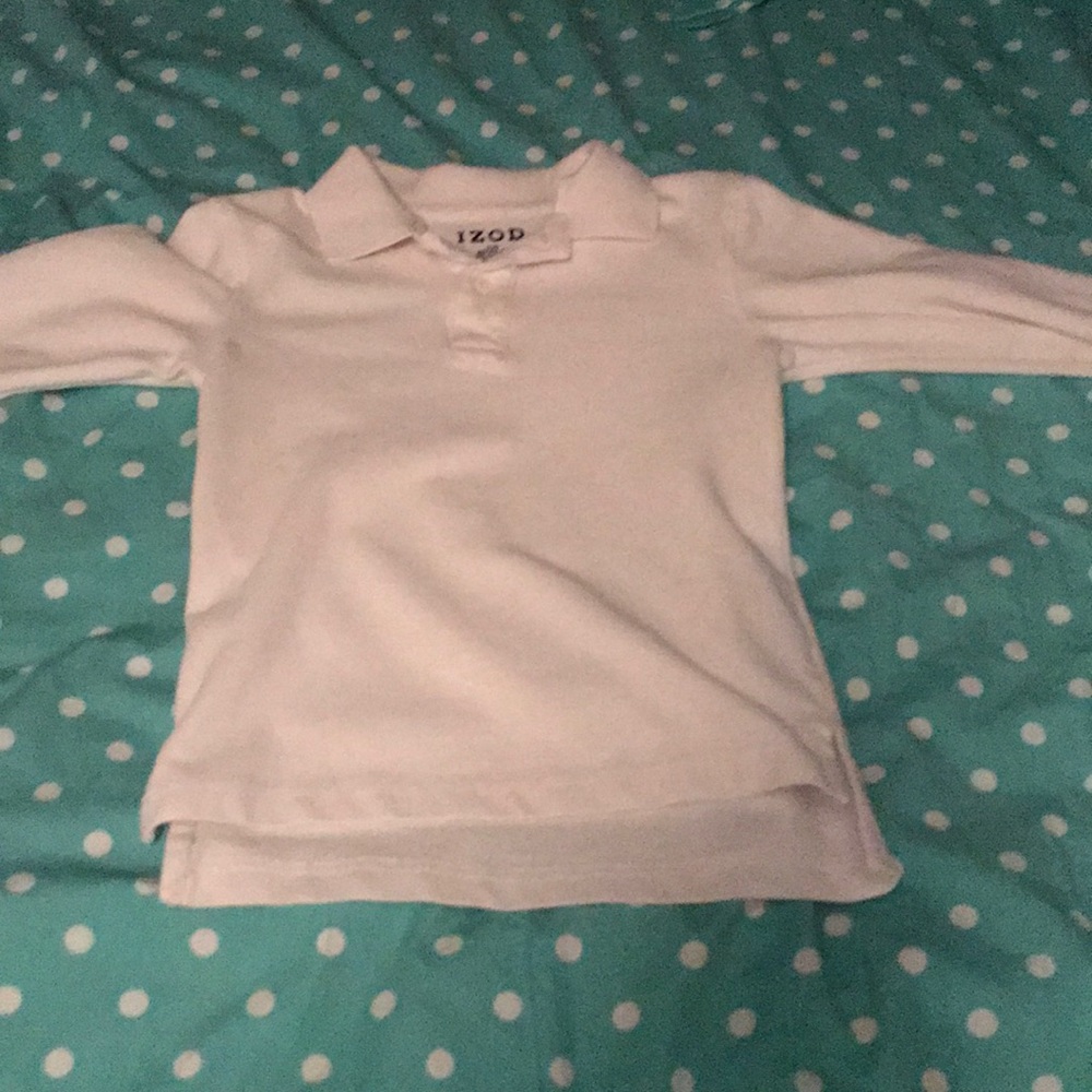 White long sleeve collared shirt
